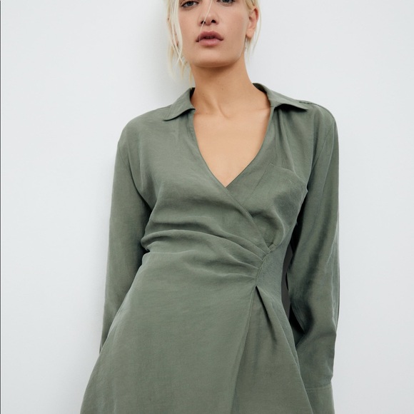 Zara Dresses Zara Wrap Dress With Pocket Poshmark